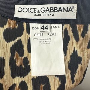 Vintage Dolce & Gabbana Virgin Wool Navy Pencil Skirt- mint condition